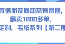 微信朋友圈动态背景图，爆卖1800多单，可定制，毛绒系列【第二期】