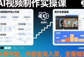 AI视频制作实操课，从零开始，内容由浅入深，全面细致