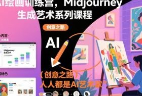 AI绘画训练营，Midjourney生成艺术系列课程，人人都是AI艺术家
