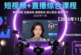 短视频+直播综合课程【2025年11月】,审核新规-流量结构-搜索联动-核心算法-推流细节