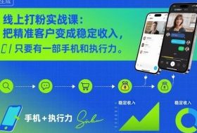 线上打粉实战课：把精准客户变成稳定收入，只要有一部手机和执行力