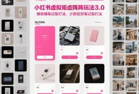 小红书虚拟矩阵玩法3.0，铺货铺笔记型打法，少款狂怼笔记型打法