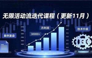 （16690期）无限活动流迭代课程（更新11月），最新玩法、技术升级、案例复盘，持续盈利月利润3万+