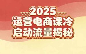 (16699期)2025小红书运营电商课:新手实战+冷启动+流量揭秘