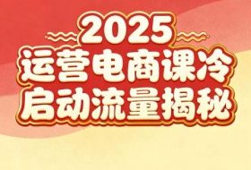2025小红书运营电商课:新手实战+冷启动+流量揭秘
