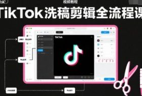 TikTok洗稿剪辑全流程课，PR洗稿剪辑全流程，TK洗稿运营课