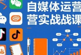 自媒体运营实战课，掌握一套系统的自媒体运营底层方法论，成为优秀的内容创作者