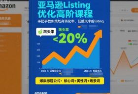 亚马逊Listing优化高阶课程，手把手教你策划高转化率、低跳失率的listing