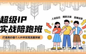 （16730期）超级IP实战陪跑班，人设定位、爆款文案、直播运营，打造高价值个人IP并实现流量突破