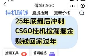 （16735期）12月年底抓紧最后一个月，用CSGO游戏挂机捡漏掘金赚钱掘金，一部手机轻松日入500+