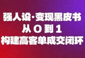 强人设变现黑皮书：从0到1构建高客单成交闭环