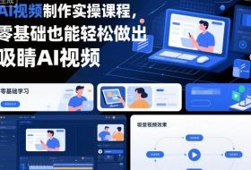 AI视频制作实操课程，零基础也能轻松做出吸睛AI视频
