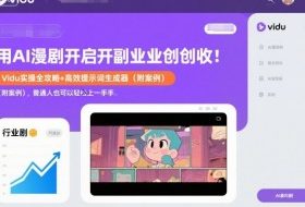 用AI漫剧开启副业创收：Vidu实操全攻略+高效提示词生成器（附案例），普通人也可以轻松上手