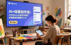 （16597期）AI+绘画创作班：从Midjourney到艺术创作，全链路培养高薪AI人才，月入3w+