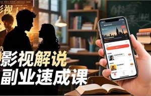 （16740期）Tk影视解说副业速成课，软件安装、全流程实操、爆款预设，新手两周变现