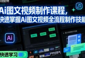 Ai图文视频制作课程，快速掌握Ai图文视频全流程制作技能