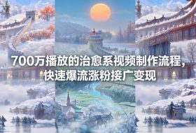 700万播放的治愈系视频制作流程,快速爆流涨粉接广变现