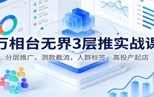 万相台无界3层推实战课:分层推广,测款截流,人群标签,高投产起店