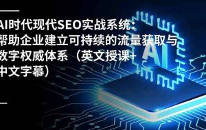 （16760期）AI时代现代SEO实战系统：帮助企业建立可持续的流量获取与数字权威体系（英文授课+中文字幕）