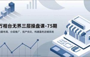 （16769期）万相台无界三层操盘课-75期，销量布局、分层推广、投产优化，构建盈利店铺系统