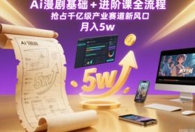 Ai漫剧基础+进阶课全流程,抢占千亿级产业赛道新风口,月入5w(更新中)