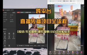 直播转播 每天每台电脑200+ 操作简单每天几分钟 小白两天上手