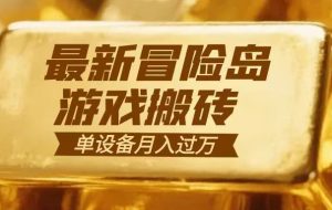 冒险岛游戏搬砖 一组账号月利润9000+