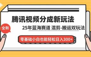 (16796期)腾讯视频分成计划最新教程:25年蓝海赛道,混剪、搬运双玩法,零基础小白也能轻松日入300+