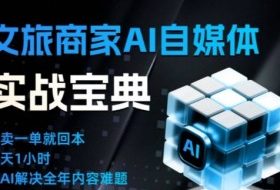 文旅商家AI自媒体实战课，告别无效内卷，用AI重塑文旅自媒体运营思维