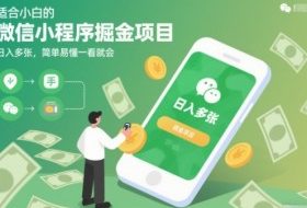 适合小白的微信小程序掘金项目，日入多张，简单易懂一看就会【揭秘】