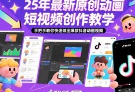 25年最新原创动画短视频创作教学,手把手教你快速做出爆款抖音动画视频