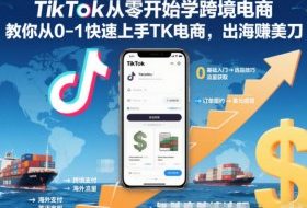 TikTok从零开始学跨境电商,教你从0-1快速上手TK电商,出海賺美刀