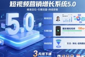 短视频营销增长系统5.0，精准定位-引爆流量-持续获客，3天线下课（音频+图片）