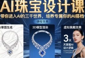 AI珠宝设计课，带你进入AI的三千世界，培养专属你的AI搭档