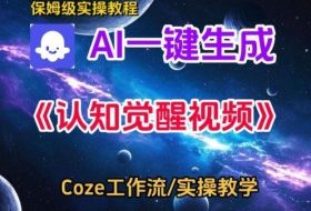 Coze扣子智能体工作流一键生成认知觉醒视频，保姆级搭建教学