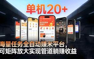 (16833期)99盒子自动挂机项目,单机20+,可矩阵放大实现管道躺赚收益,推广可享团队收益