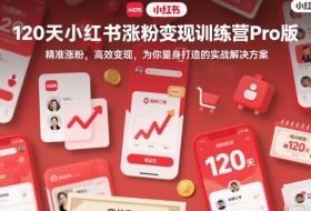 120天小红书涨粉变现训练营Pro版,精准涨粉,高效变现,为你量身打造的实战解决方案