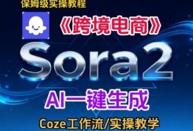 Sora2生成《跨境电商》英文短视频，实操搭建教学课，通俗易懂，包教包会