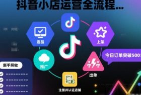 抖音小店运营全流程,从开通到运营,快速出单起店,新手照做就行