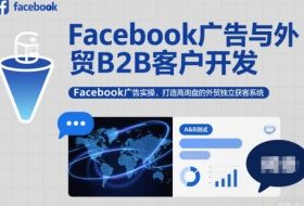 Facebook广告与外贸B2B客户开发,Facebook广告实操,打造高询盘的外贸独立获客系统
