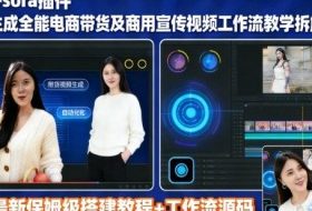 sora插件生成全能商用带货及宣传视频coze工作流拆解教程