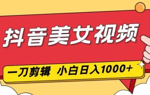 (16873期)抖音美女视频,一刀不剪,两分钟一条视频,小白轻松上手,日入1000
