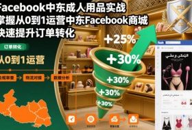Facebook中东成人用品实战,掌握从0到1运营中东Facebook商城,快速提升订单转化