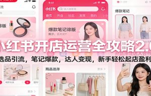小红书开店运营全攻略2.0:选品引流,笔记爆款,达人变现,新手轻松起店盈利