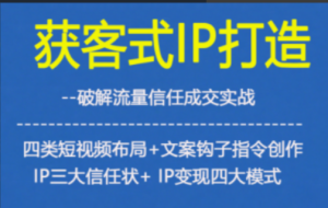 杨老师·获客型IP打造，破解流量信任成交