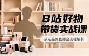 （16892期）B站好物带货实战课，账号定位、选品拍摄、运营变现，全流程教学，实现UP主月入过万