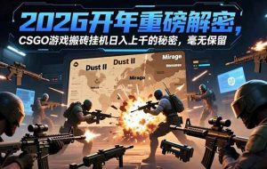 （16904期）2026开年重磅解密，CSGO游戏搬砖挂机日入上千的秘密，毫无保留