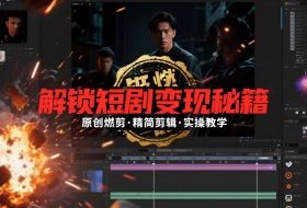 短剧拉新之原创燃剪精简剪辑实操课，解锁短剧变现秘籍