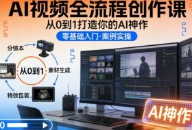 AI视频全流程创作课，从0到1打造你的AI神作