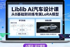 Liblib Ai汽车设计课，从0基础文生图，到教你训练专属设计和风格LoRA模型